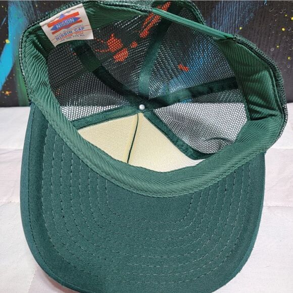 Vintage Green and‎ Gold SM Hat Snap Back #H27 - Picture 2 of 3